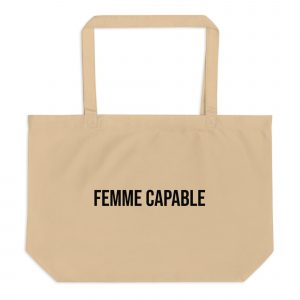 Big Tote Bag Beige Femme Capable
