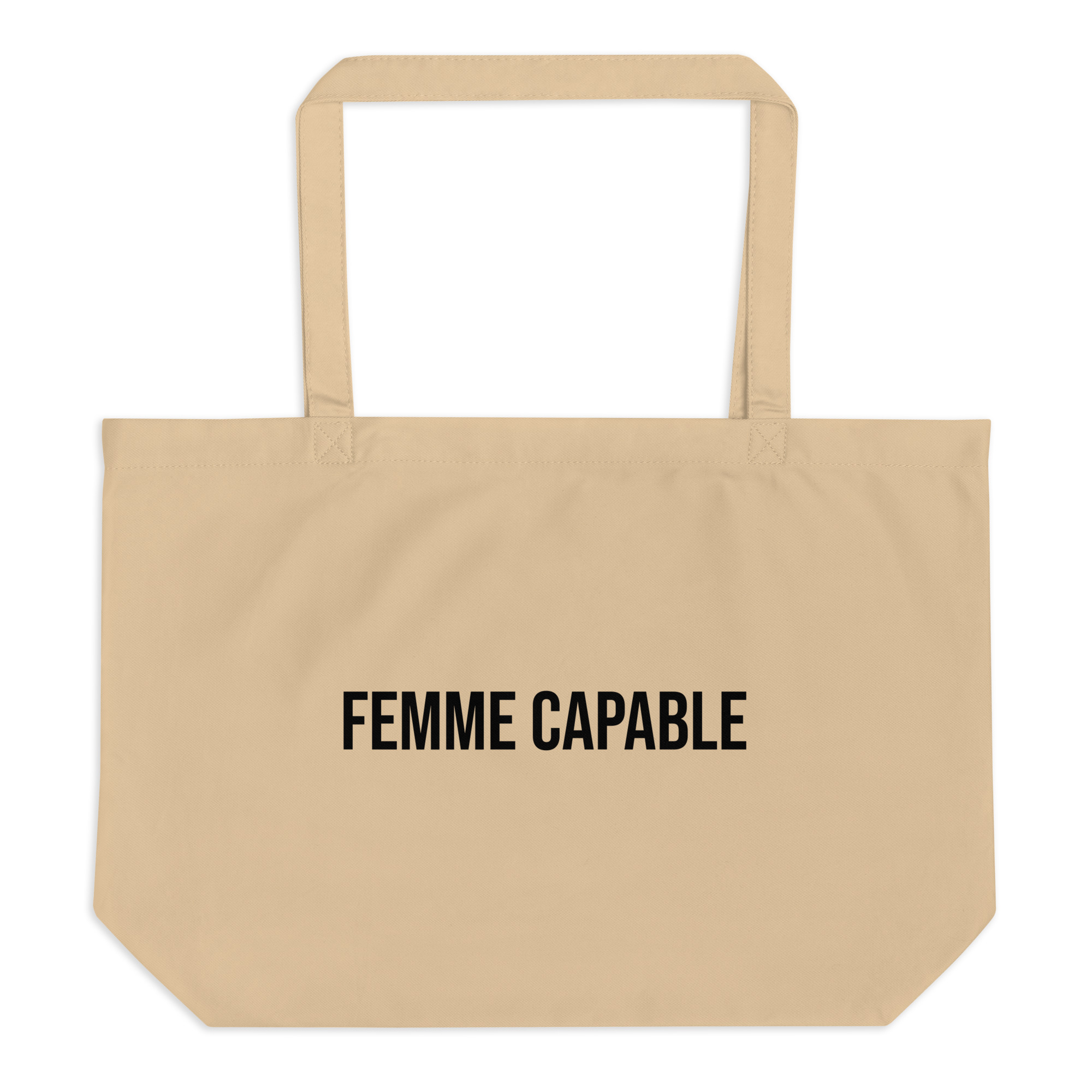 Big Tote Bag Beige Femme Capable